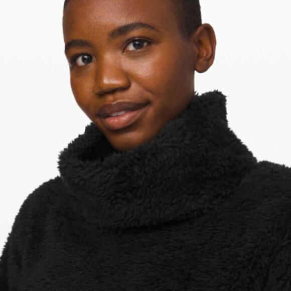 Lululemon Warmth Restore Sherpa Pullover Black S/M - Picture 4 of 8